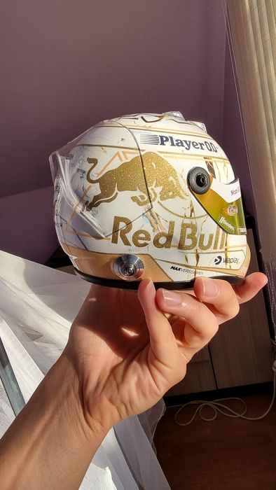 Max Verstappen world champion Helmet 2024 1:2 F1 schuberth