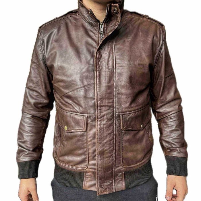 Ежедневно кожено мото яке Класк Brown Motomall