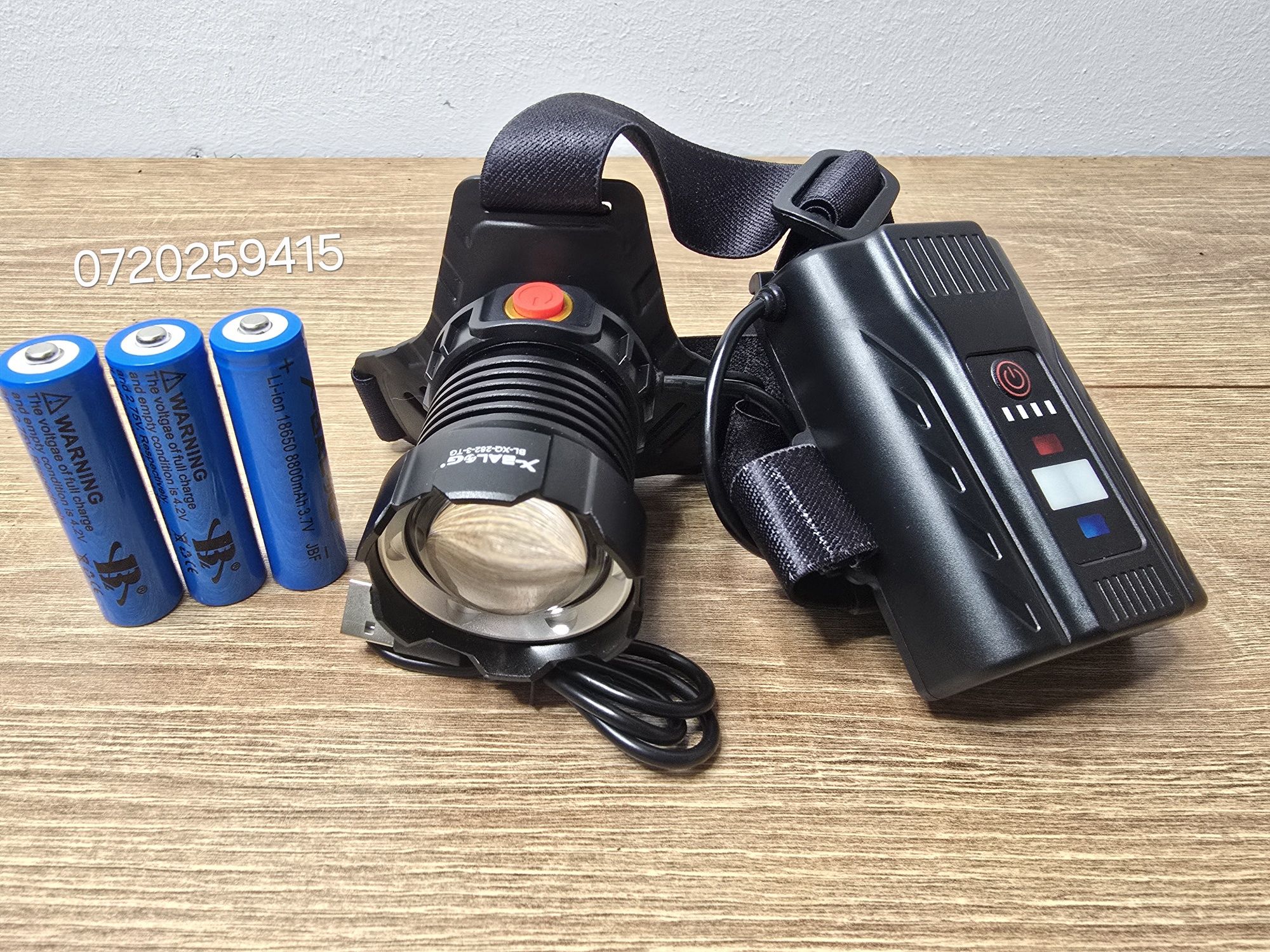 Lanterna Profesionala Puternica Frontala cu Led laser PM20 ULS, 1300m