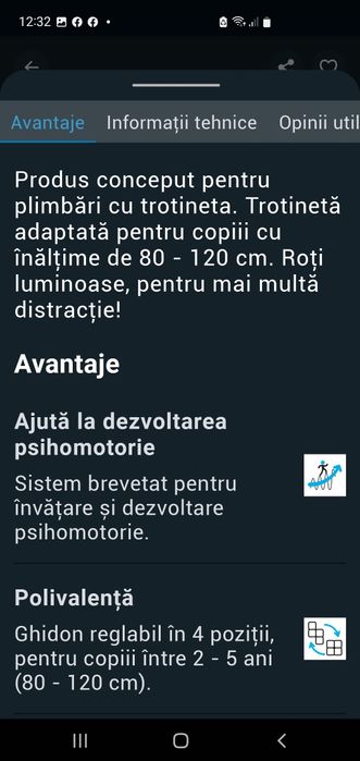 Trotineta Oxelo lumini