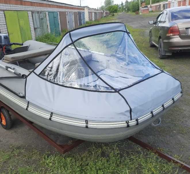 Носовой тент для лодки ПВХ  320/340/360 НДНД серый