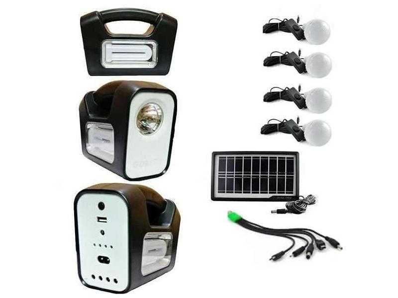 Kit iluminat solar portabil cu 3 becuri led camping uz casnic pescuit