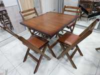 Деревянные стол стул