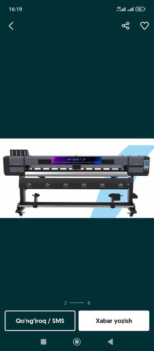 Prentr aparat sotiladi 3200 EKO sanvit 1 galobka 1 oy ishlagan yangi