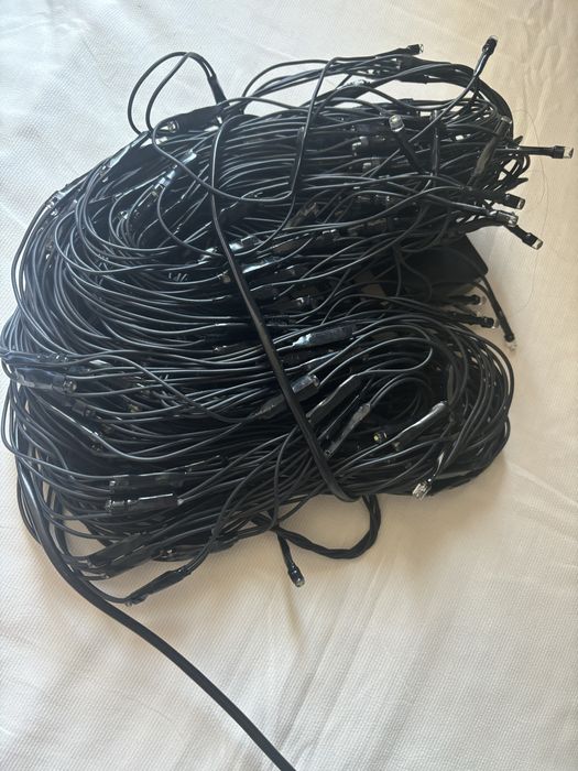 Гирлянды холодный свет с переелючаиелем