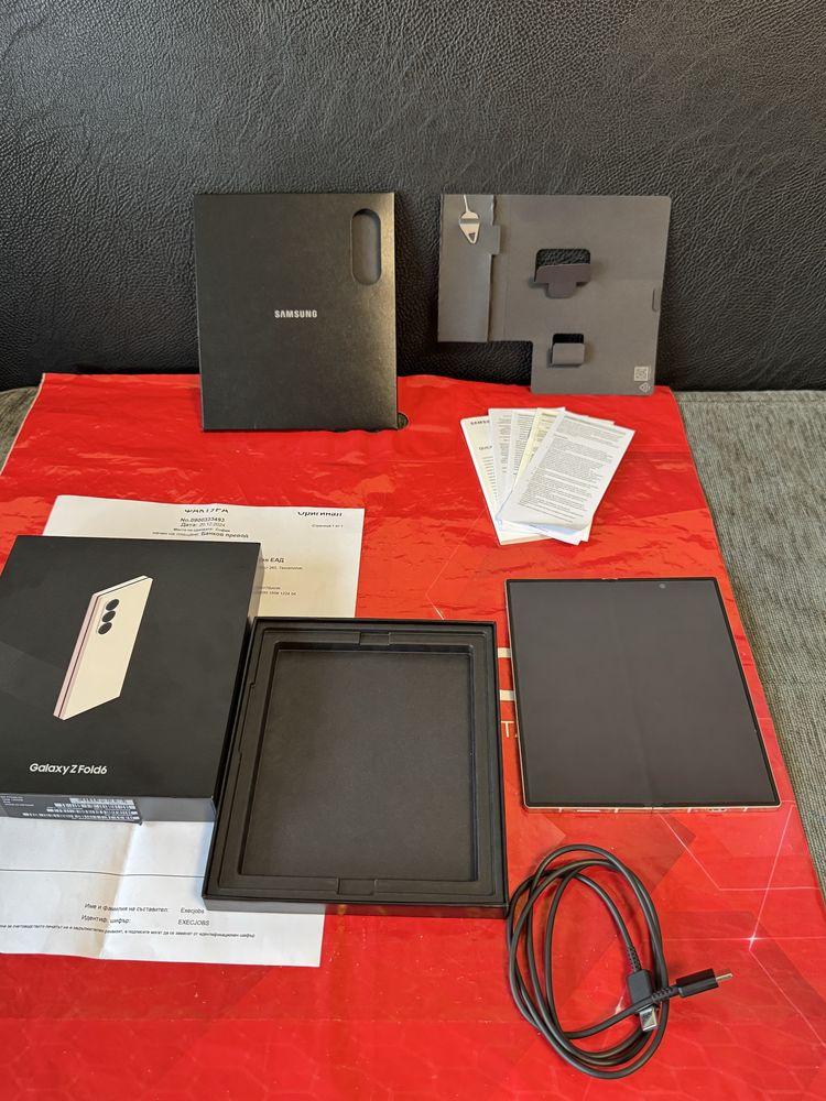 КАТО НОВ 512GB Samsung Fold 6 Технополис Гаранция 2026г. Pink Розов