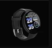 Smart watch bluetooth. Zeci de funcții fitness&sănătate. Negru. Rotund