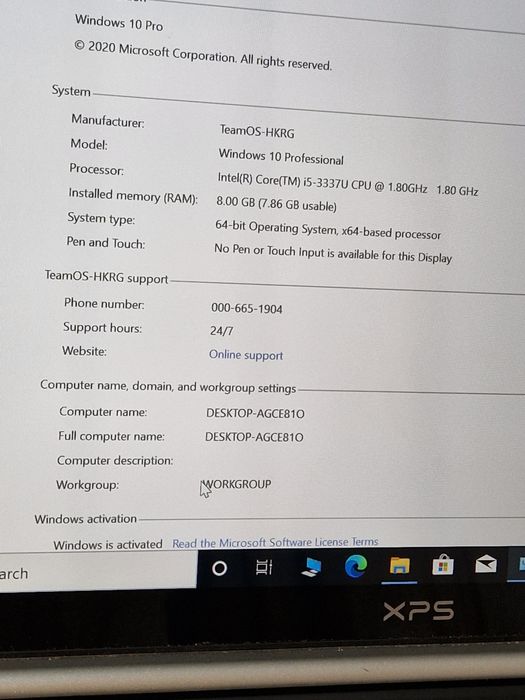 Laptop Dell xps - i5  ,SSD 256 ,8G Ram