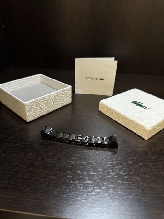 Bratara Lacoste neagra 19 cm