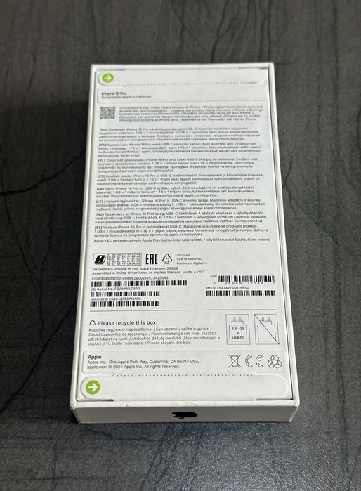 iPhone 16 Pro 256GB Nou Sigilat Black Titanium !