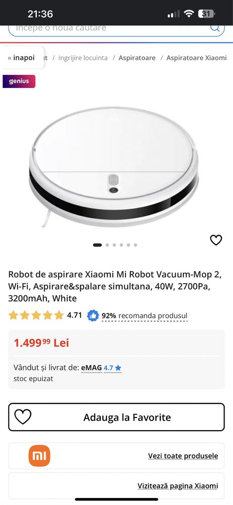Mi robot vacuum mop 2 Xiaomi nou