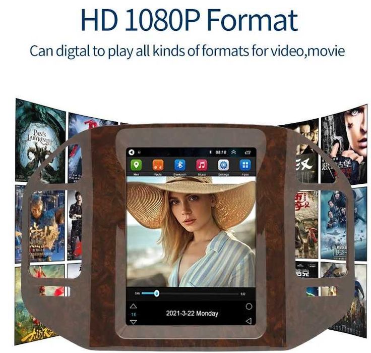 Мултимедия за Mitsubishi Pajero Android Навигация V60 V68 V73 махагон