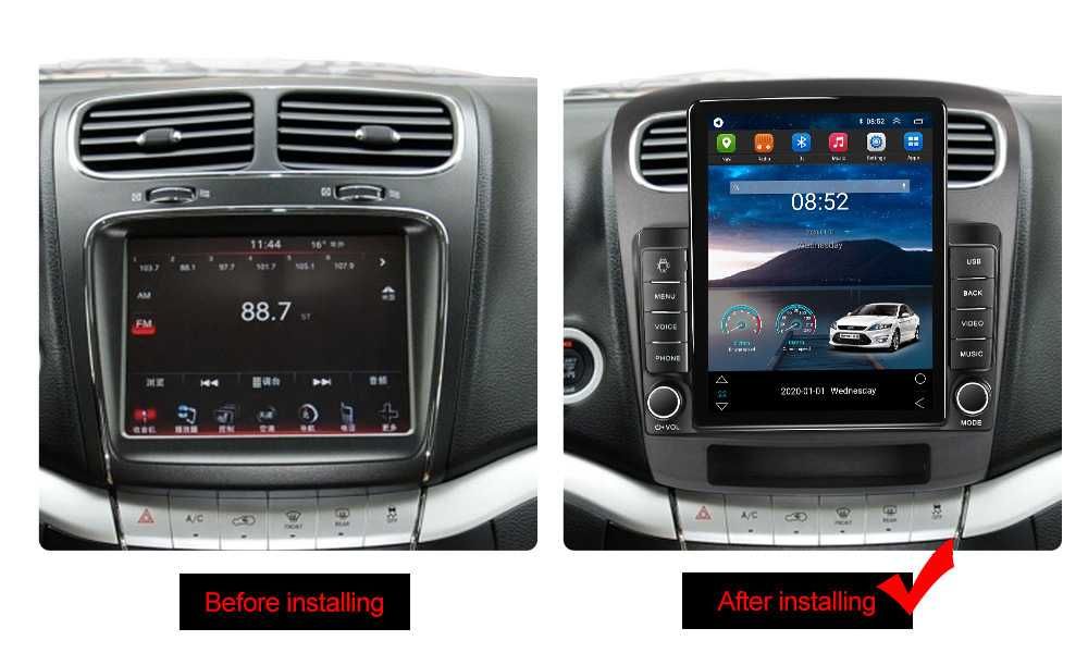 Navigatie Dodge Journey 2011-2020,Tesla Style, Android, 2+32GB ROM,10"