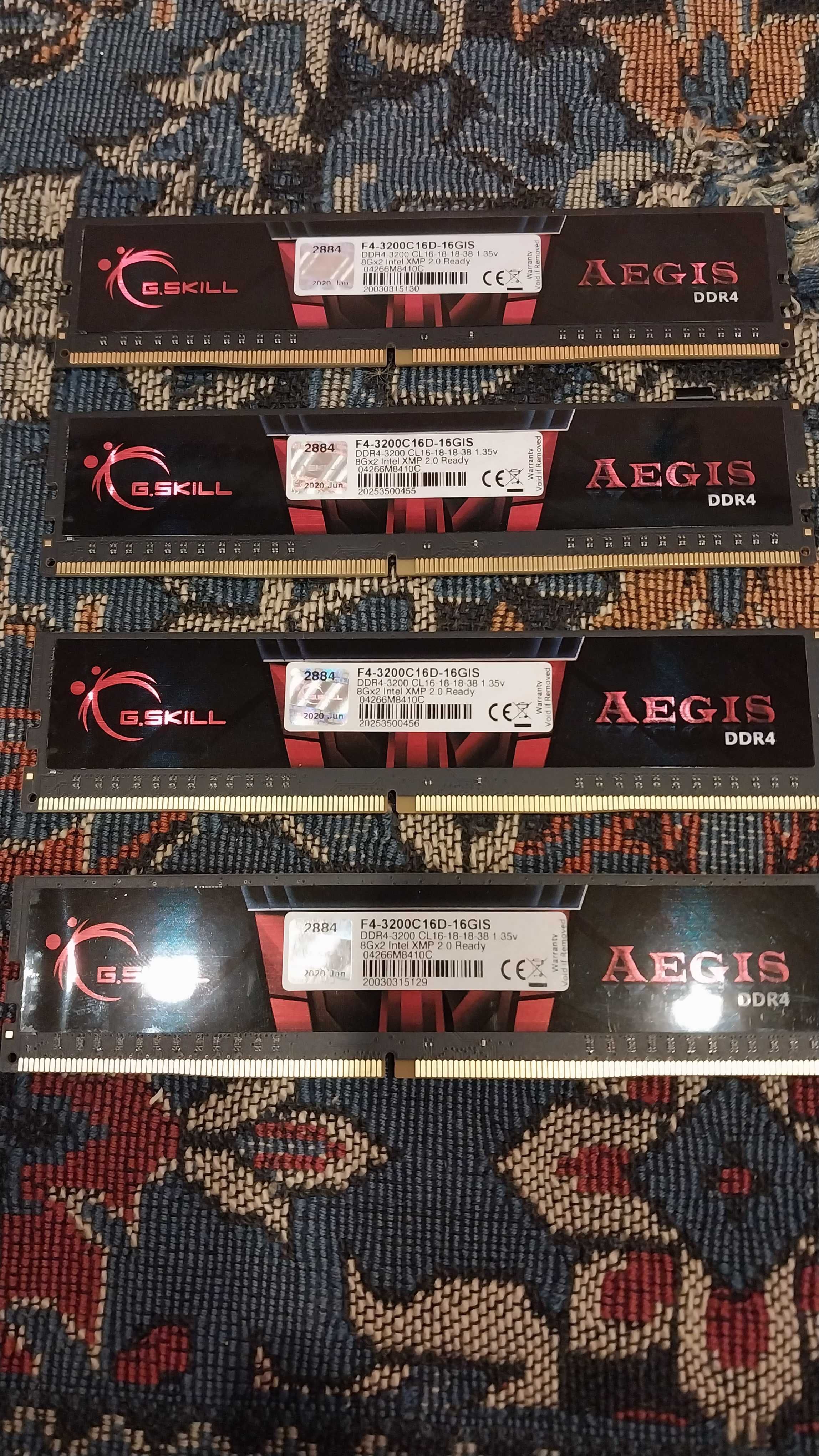 Оперативная Память G.SKILL Aegis Series 32GB (2 x 8GB) DDR4 3200 MHz.
