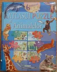 Girasol Atlasul puzzle al animalelor Carti copii 6 puzzle* 24 piese