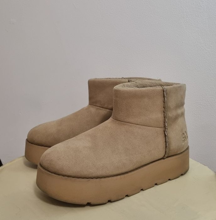 Botine platforma blana Pull & Bear