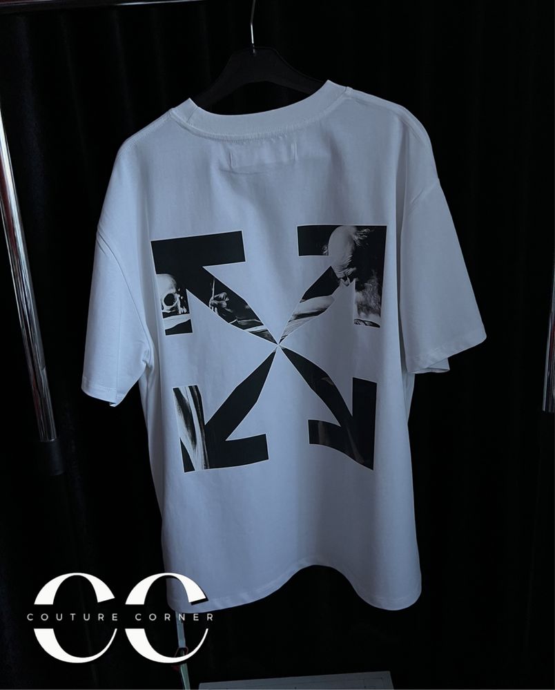 Tricou OFF-White • Calitate TOP • Caravaggio White Arrows Over