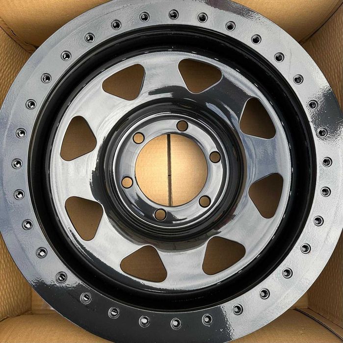 Jante din tabla off road cu BEADLOCK Negru 16x10J 6x139,7 ET-50 CB110