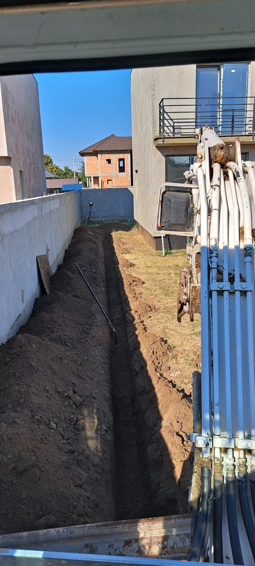 Inchiriez miniexcavator fose septice, beciuri, șanțuri, fundații cu mi