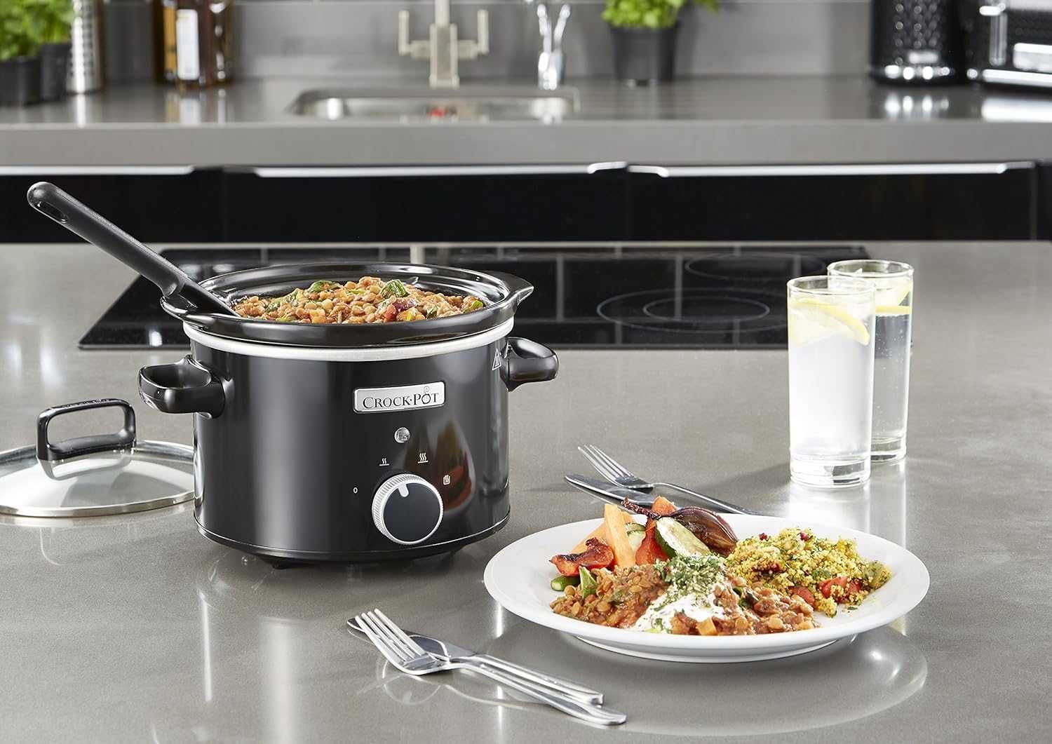 Slow cooker Crock Pot 2.4L compact, ideal 1-2 persoane | 062695