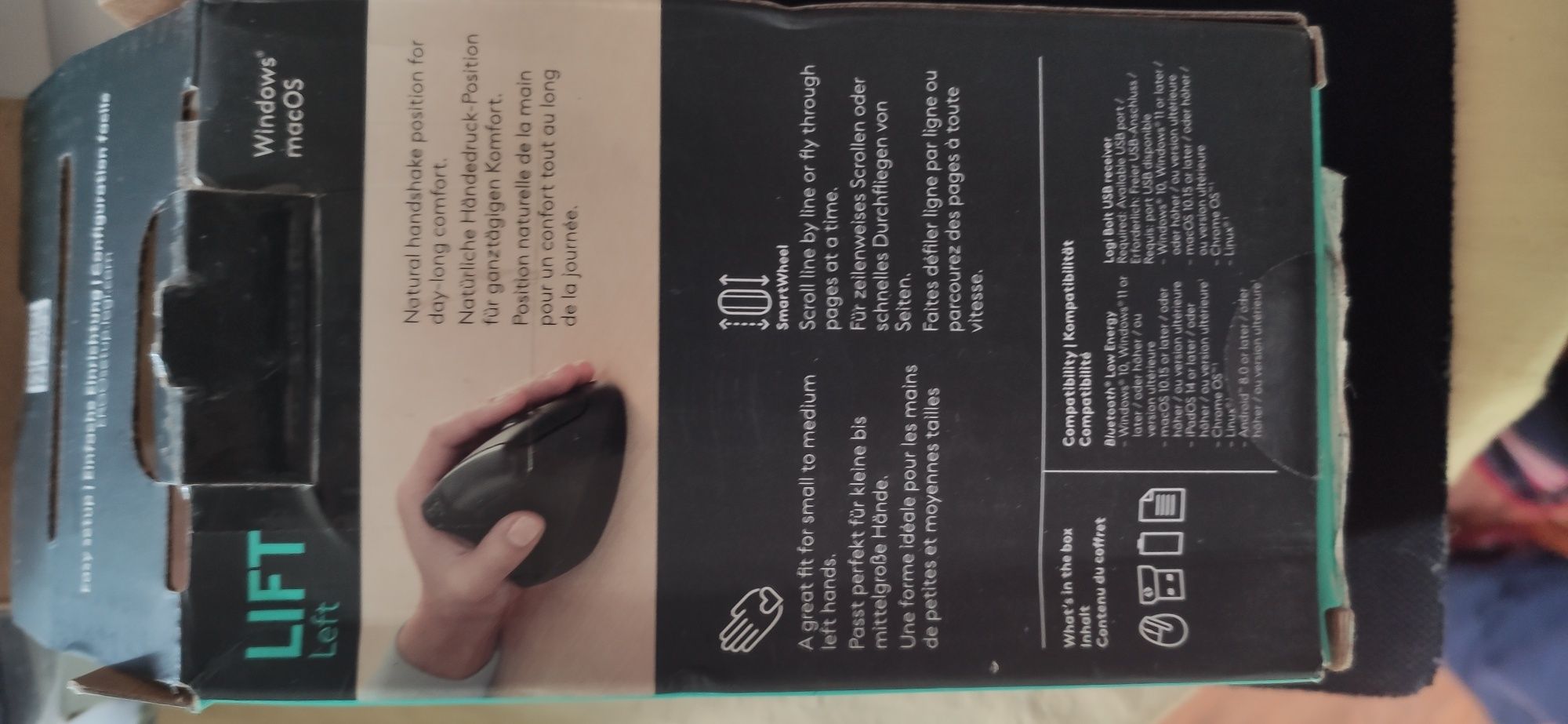 Logitech lift left мишка