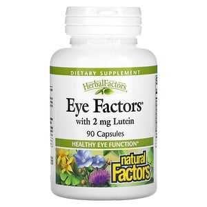 Витамины для глаз. Natural Factors, Eye Factors с  2 мг лютеина