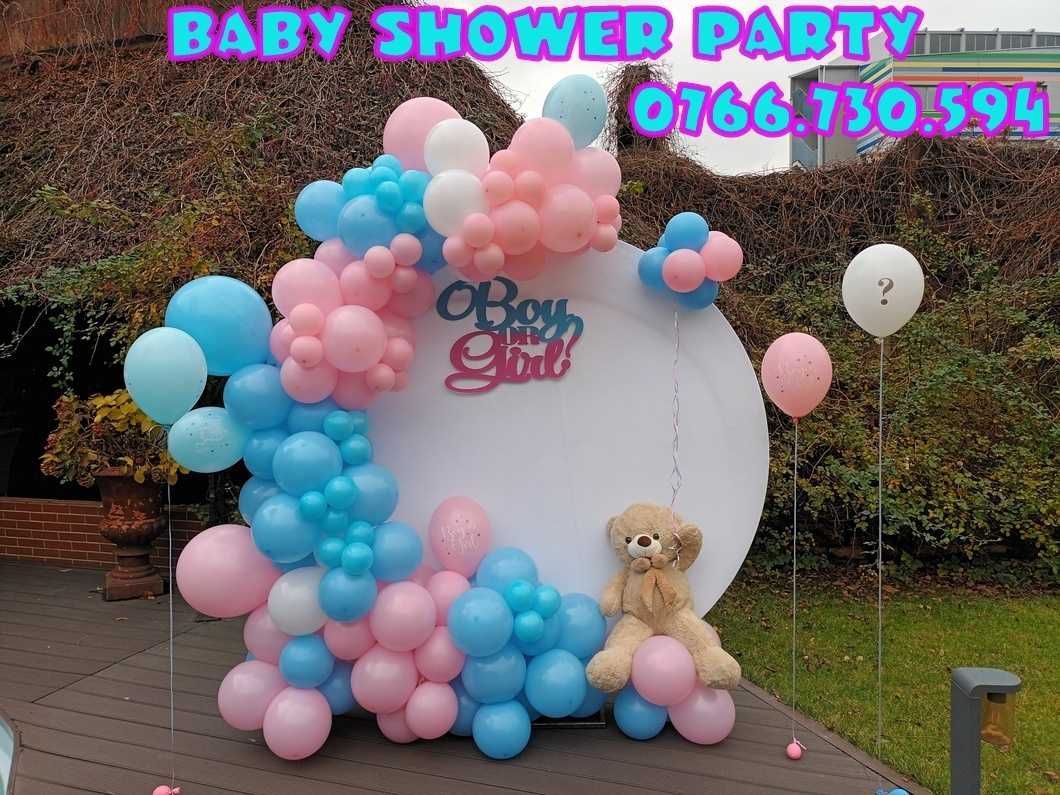 Gender reveal party Arcada baloane/Fumigene Baby shower petrecere