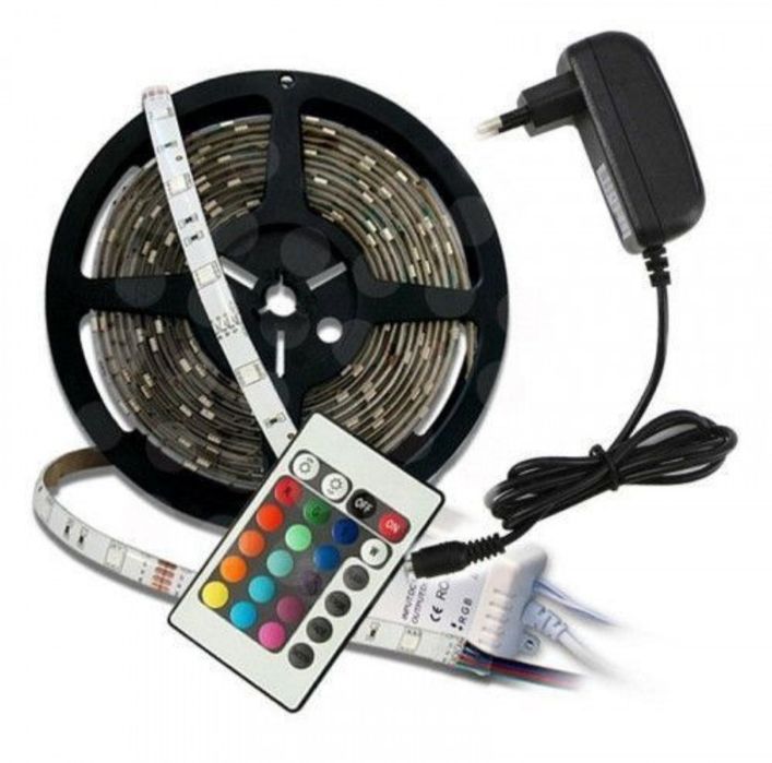 Kit Banda Led Rgb 5 metri multicolor telecomanda