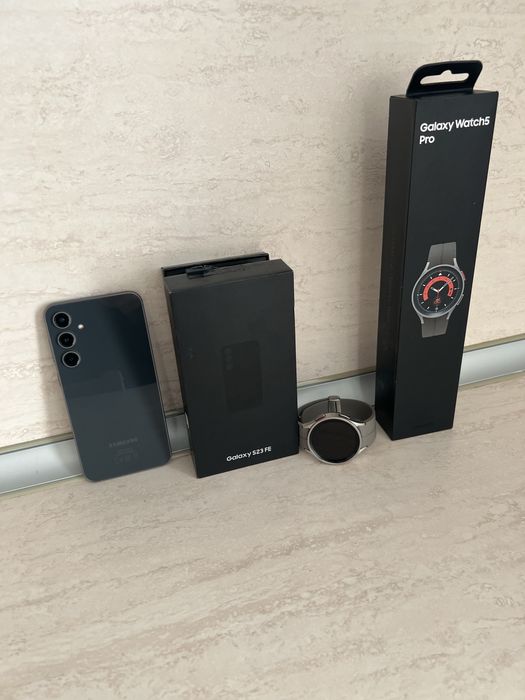 Samsung s23FE Galahi Watch 5 Pro като нови са