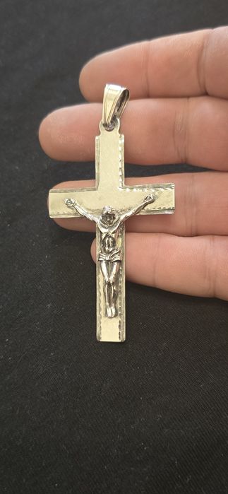 Cruce argint masiva mare