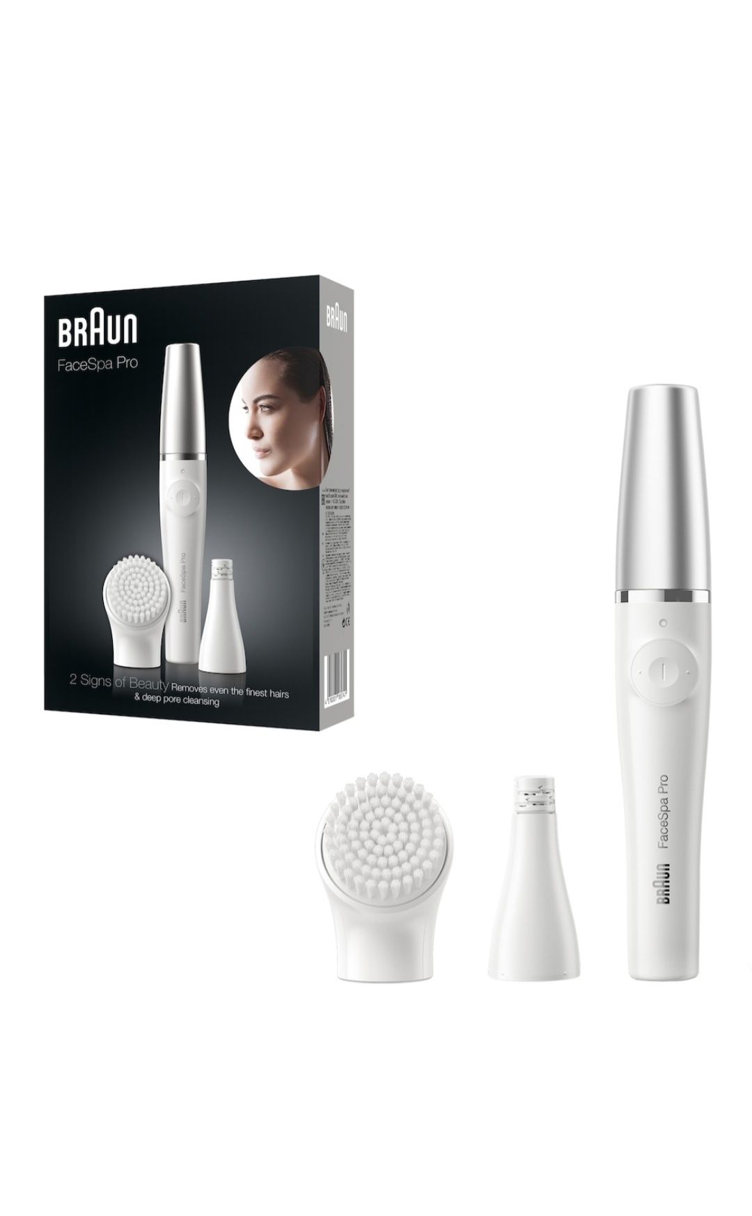 Епилатор Facial, Braun FaceSpa Pro, SE910, 2 in 1,