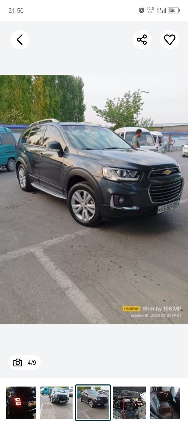 Captiva C7 2018 kraskasi tozza 70 ming yurgan