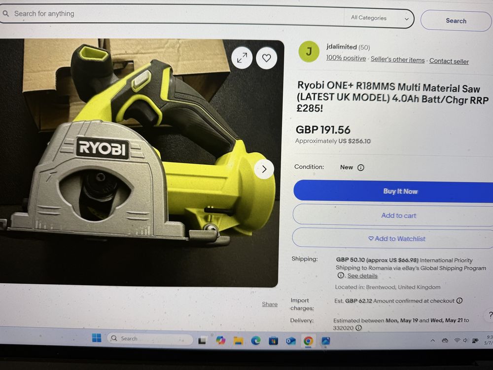Ryobi- Mini Fierastrau circular, Ryobi