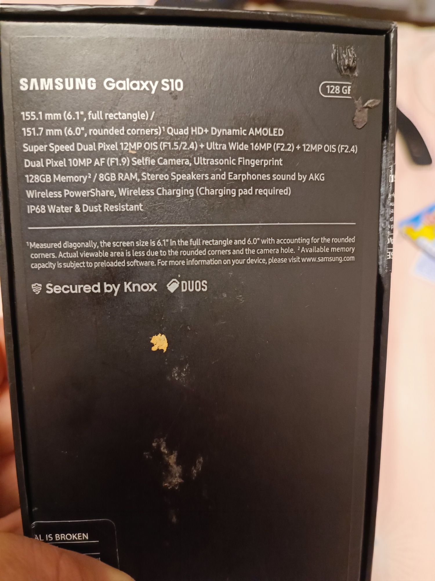 Samsung Galaxy S10 Black . Vândut.