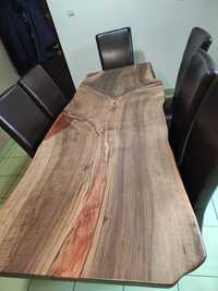 Masa din lemn masiv de nuc cu rășină Epoxi