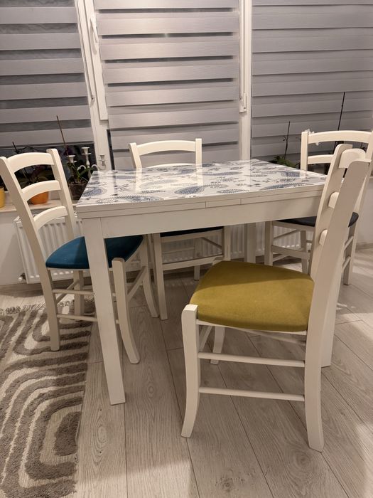 Masa bucatarie extensibila + scaune