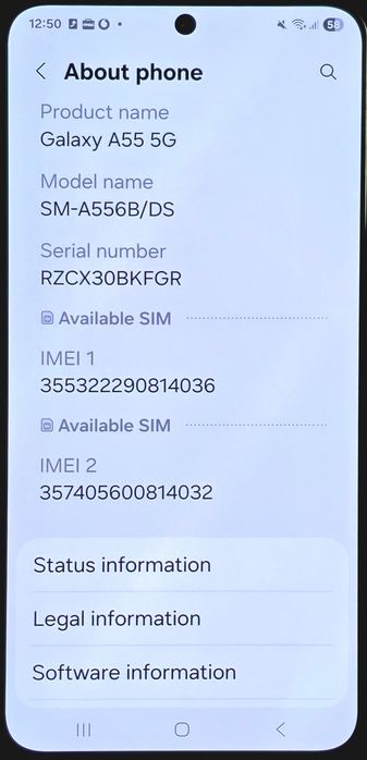 Vand Samsung Galaxy A55 5G impecabil, Navy Blue, cu garantie