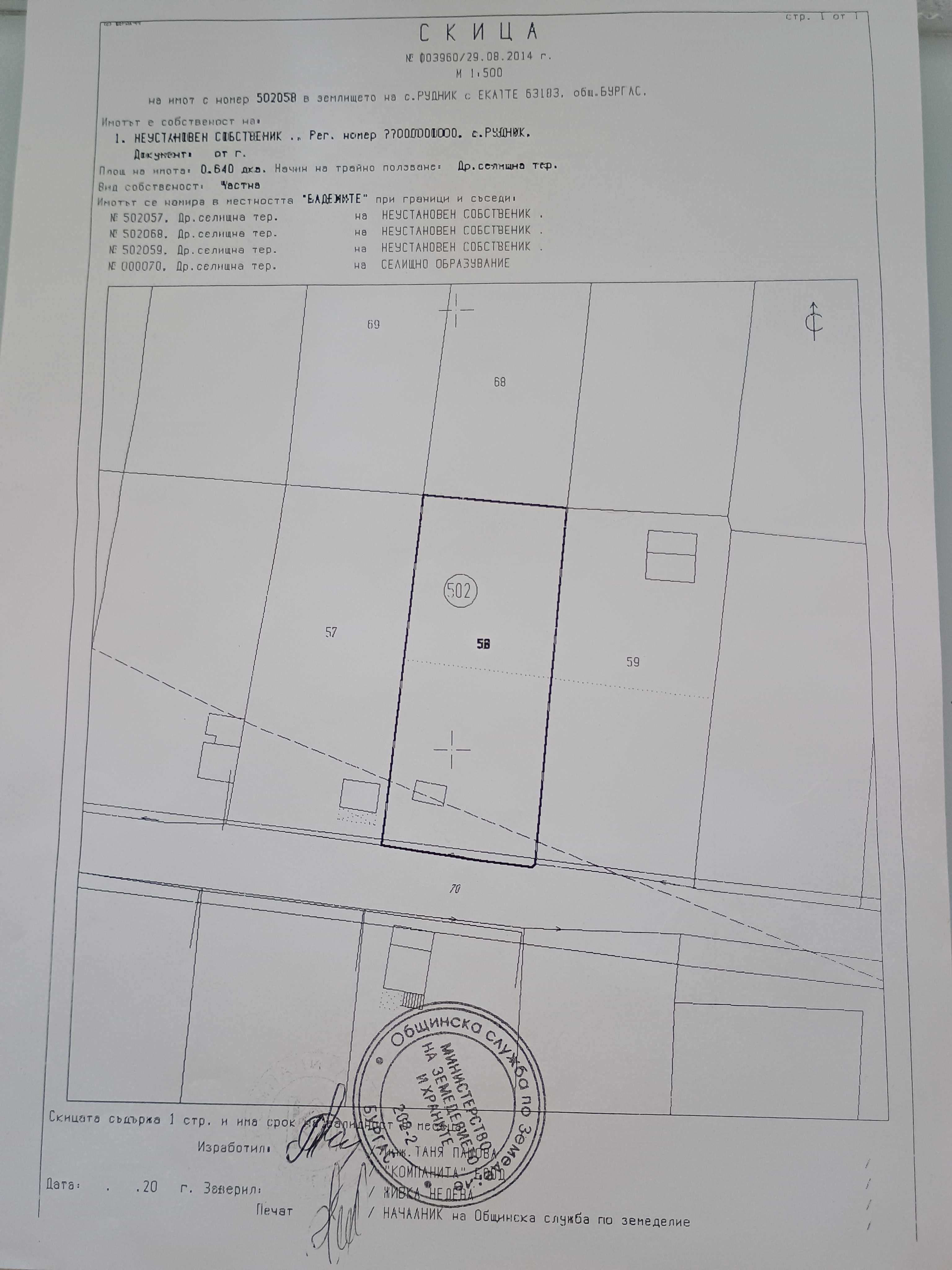 Продавам парцел в кв м.с.Черно море гр.Бургас.