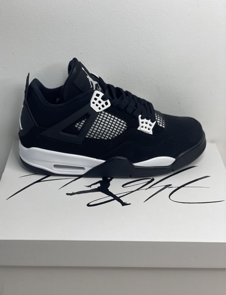 Air Jordan 4 White Thunder Retro Low Black Red/Blue/Yellow