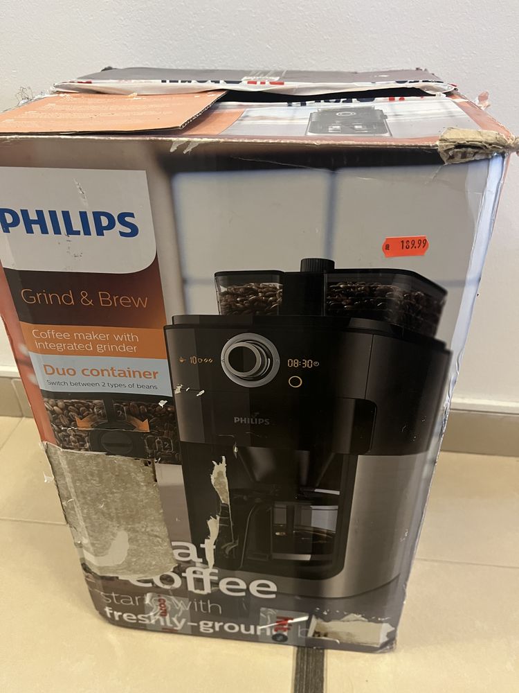 Кафемашина с вградена кафемелачка Philips HD7769