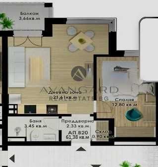 Продава се Двустаен апартамент в Пловдив, Кючук Париж - 61 кв.м за 1228 €/кв.м - Снимка #1