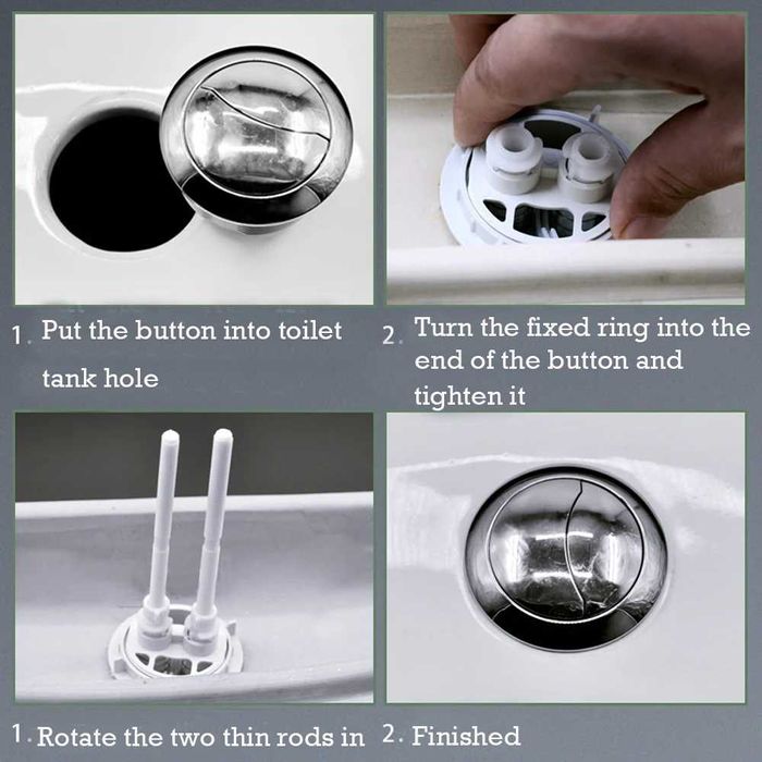 Buton universal rezervor toaleta/WC 38 mm, spalare cu doua volume