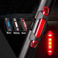 Stop lanterna far bicicleta USB rosu / alb / albastru trotineta