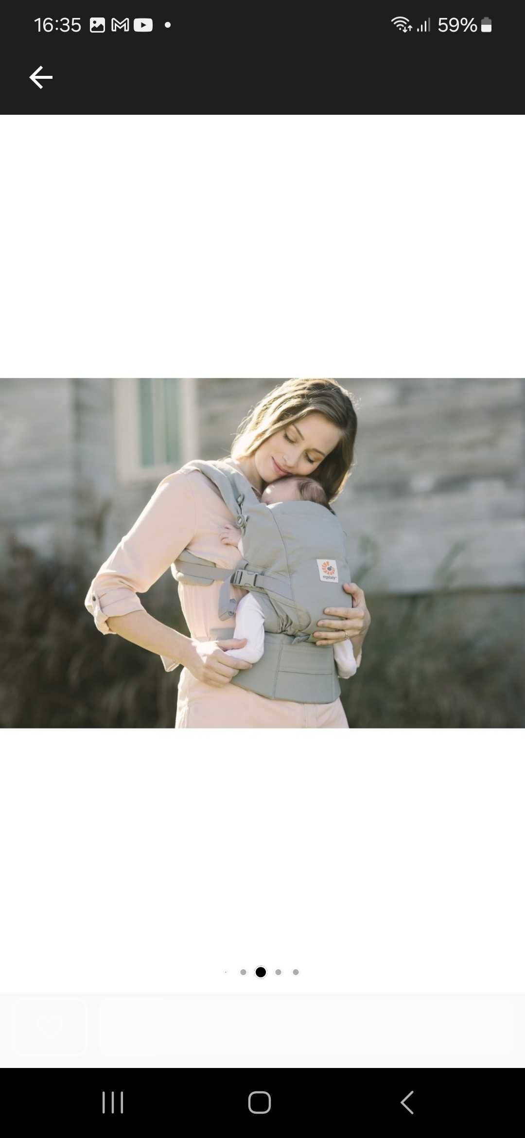 Marsupiu Ergobaby Original Adapt Grey - pana la 20 kg