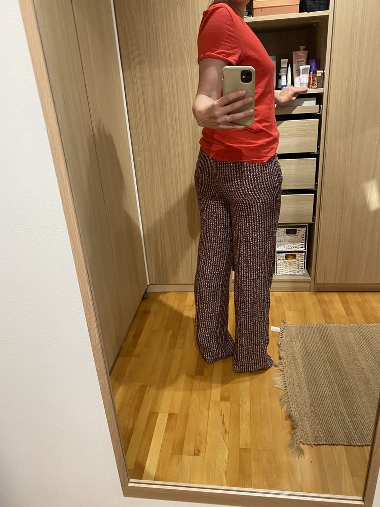 Pantaloni Zara din matase naturala