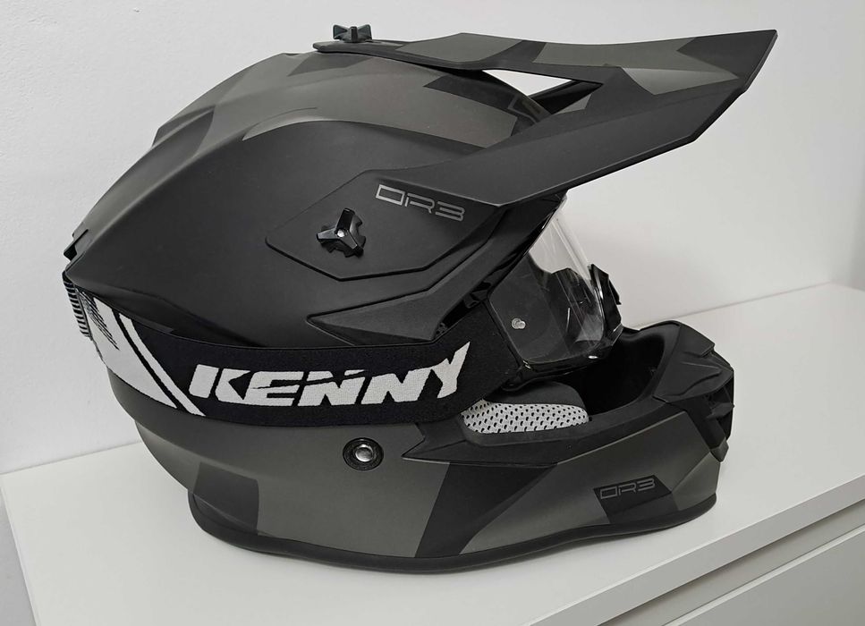 Casca moto LZR DR3 si ochelari Kenny
