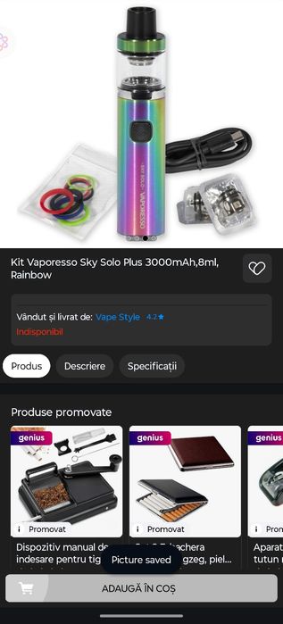 Kit Vaporesso Sky Solo Plus 3000mAh, 8ml, Rainbow