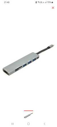 PowerPlant USКарт ридер  3.1 Type-C - USB Hub, HDMI, Card Reader