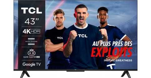 43'' Смарт 4К Телевизор TCL 43P69B, Android TV, Wi-Fi + Bluetooth