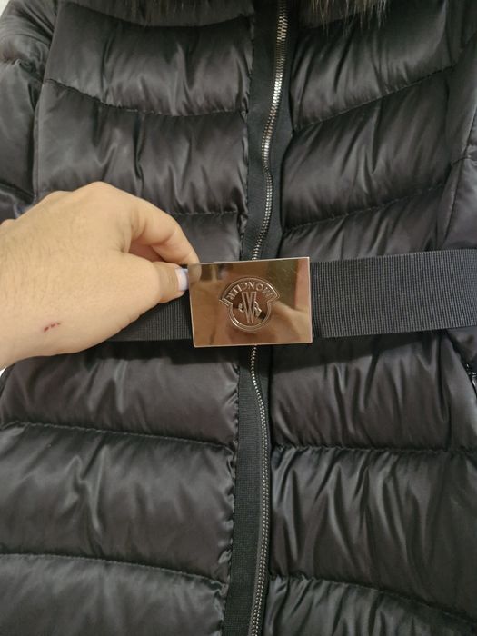 Geaca cu puf si blana naturala Moncler originala